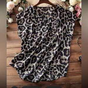 Black Leopard Blouse